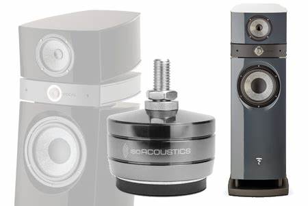 Focal Scala地板支架,配备了GAIA Titan Theis隔离器
